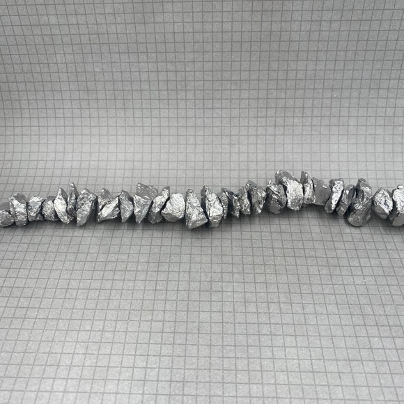 Silver Quartz Nuggets Bead Full Strand Jewelry Making Supplies Crafts - Picture 2 of 2